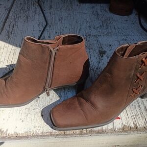 Etienne Aigner Brown Ankle Booties